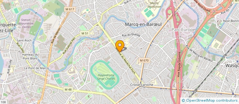 localisation de l'entreprise CENTRE MUNICIPAL DE LA CULTURE à MARCQ-EN-BARŒUL