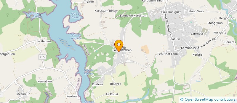 localisation de l'entreprise CENTRE NAUT ROSBRAS BRIGNEAU à RIEC SUR BELON