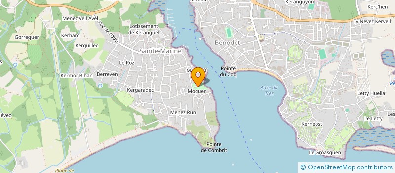 localisation de l'entreprise CENTRE NAUTIQUE SAINTE-MARINE  COMBRIT