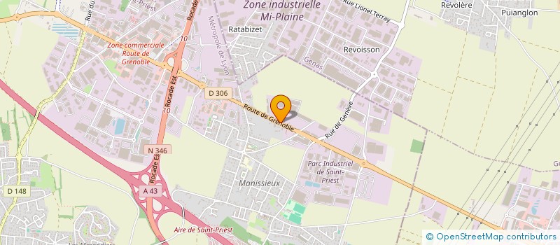 localisation de l'entreprise CENTRE NEGOCE SARL  SAINT-PRIEST