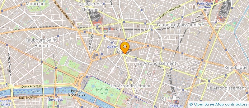 localisation de l'entreprise CENTRE OPERA à PARIS