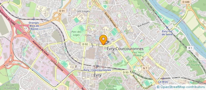 localisation de l'entreprise CENTRE OPHTALMOLOGIE AZUR à EVRY-COURCOURONNES