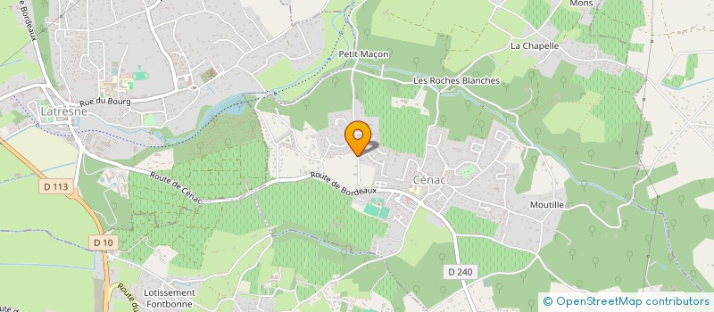 localisation de l'entreprise CENTRE OPHTALMOLOGIQUE DES COTEAUX ET LANDES DE GASCOGNE  CENAC