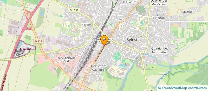 localisation de l'entreprise CENTRE OPHTALMOLOGIQUE DROMSON à SELESTAT