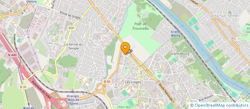 localisation de l'entreprise CENTRE OPHTALMOLOGIQUE DU BOIS SAUVAGE à EVRY-COURCOURONNES