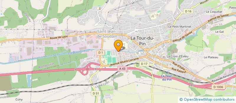 localisation de l'entreprise CENTRE OPHTALMOLOGIQUE LASER VISION DE LA TOUR DU PIN  SAINT-JEAN-DE-SOUDAIN