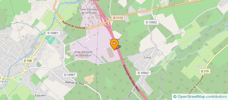 localisation de l'entreprise CENTRE OPHTALMOLOGIQUE MONTESQUIEU - BORDEAUX  AYGUEMORTE-LES-GRAVES