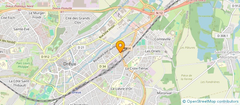 localisation de l'entreprise CENTRE OPHTALMOLOGIQUE PARINAUD à DREUX