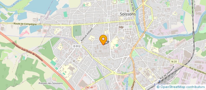localisation de l'entreprise CENTRE OPHTALMOLOGIQUE SOISSONNAIS à SOISSONS