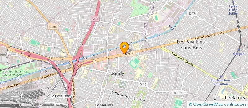 localisation de l'entreprise CENTRE OPTIC à BONDY
