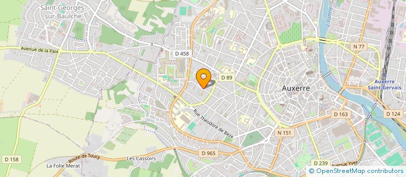 localisation de l'entreprise CENTRE OPTIMISATION FORMAT INDIVIDUAL à AUXERRE