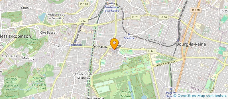 localisation de l'entreprise CENTRE OPTIQUE DE SCEAUX à SCEAUX