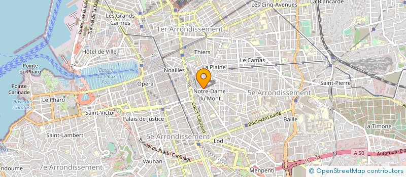 localisation de l'entreprise CENTRE OPTIQUE MEDICALE à MARSEILLE 6EME