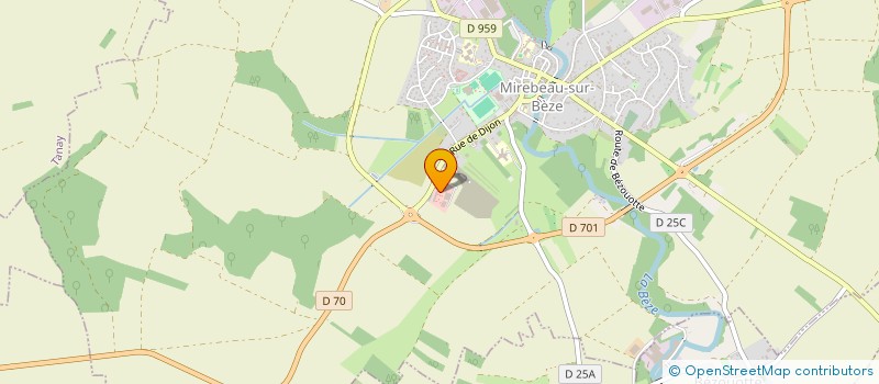 localisation de l'entreprise CENTRE OPTIQUE MELIN à MIREBEAU-SUR-BEZE