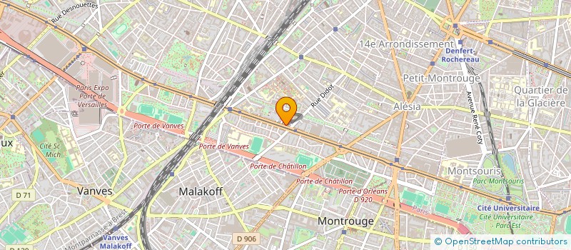 localisation de l'entreprise CENTRE ORTHODONTIE DU XIVEME  PARIS