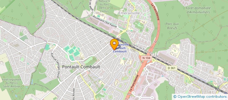 localisation de l'entreprise CENTRE ORTHOPEDIE ET MATERIEL MEDICAL à ROISSY-EN-BRIE