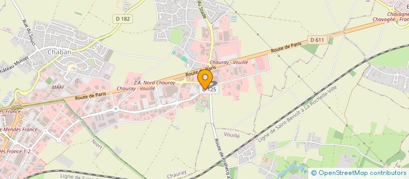 localisation de l'entreprise CENTRE OUEST BUREAU à CHAURAY
