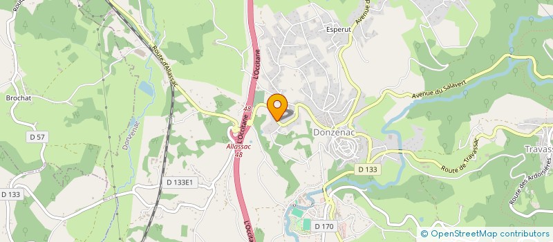 localisation de l'entreprise CENTRE OUEST DEBROUSSAILLAGE  DONZENAC