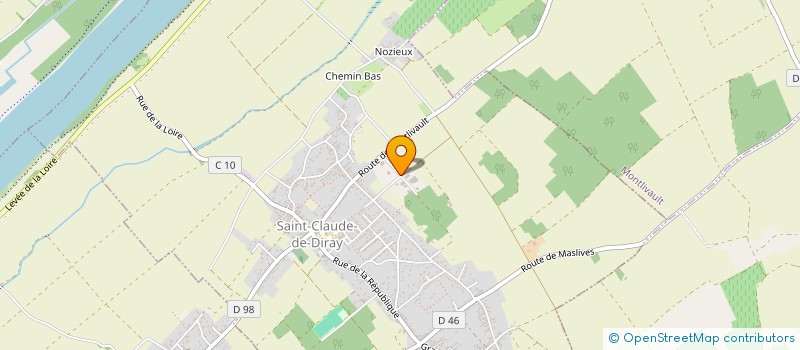 localisation de l'entreprise CENTRE OUEST MAINTENANCE à SAINT-CLAUDE-DE-DIRAY