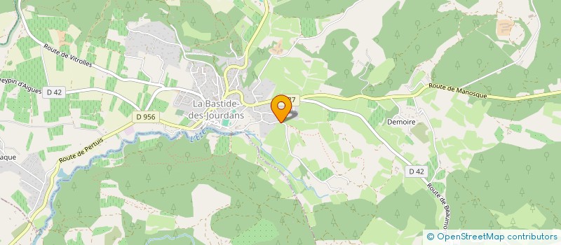 localisation de l'entreprise CENTRE PEDAGOGIQUE ECOL O DECOUVERTES  LA BASTIDE DES JOURDANS