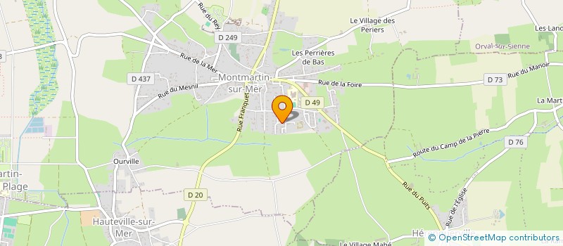 localisation de l'entreprise CENTRE PERMANENT DE LA COTE OUEST  HAUTEVILLE-SUR-MER