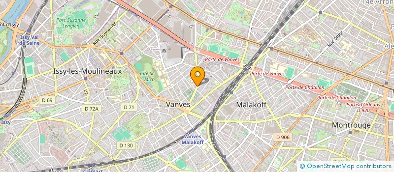 localisation de l'entreprise CENTRE PHYCHOLOGIQUE DE PARIS à VANVES