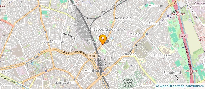 localisation de l'entreprise CENTRE PNEU BONNEFOY à TOULOUSE