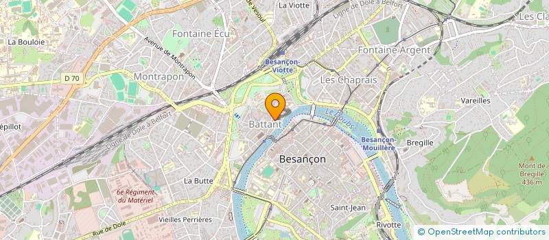 localisation de l'entreprise CENTRE POMPIDURE  BESANCON