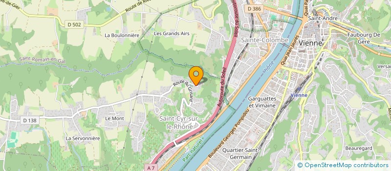 localisation de l'entreprise CENTRE PROFESSIONNEL DE FORMATION DES ENTREPRISES  SAINT-CYR-SUR-LE-RHONE