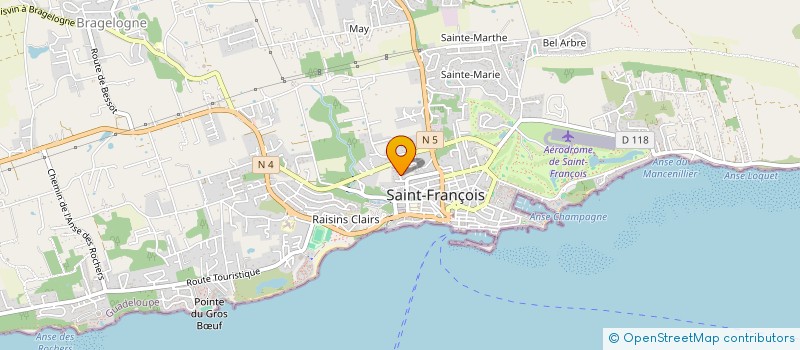 localisation de l'entreprise CENTRE PROFESSIONNEL DE PARACHUSTISME DE LA GUADELOUPE  SAINT-FRANCOIS