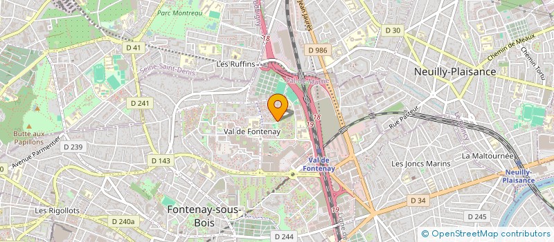 localisation de l'entreprise CENTRE PROFESSIONNELLE DE FORMATION ET DE COACHING à FONTENAY-SOUS-BOIS