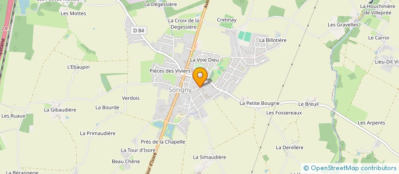 localisation de l'entreprise CENTRE PROMOTION SOC MECANIQUE AGRICOLE  SORIGNY