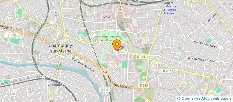 localisation de l'entreprise CENTRE PROPHETIQUE FEU ET DELIVRANCE DES NATIONS à CHAMPIGNY-SUR-MARNE