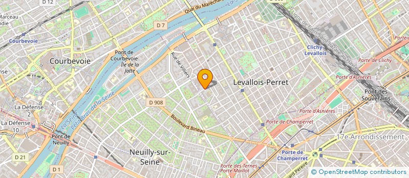 localisation de l'entreprise CENTRE RADIOTHERA HAUTE ENERGIE HARTMANN à LEVALLOIS-PERRET