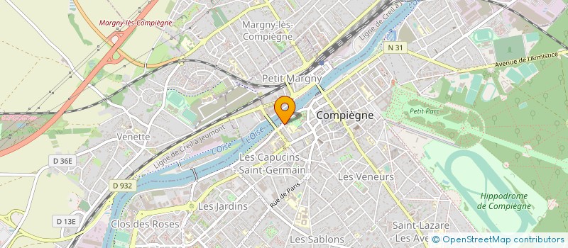 localisation de l'entreprise CENTRE RECHER ARCHEO VALLEE OISE  COMPIEGNE