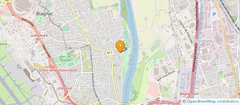 localisation de l'entreprise CENTRE RECHERCH REPRESENTAT AUDIOVIS HIS  BLAGNAC