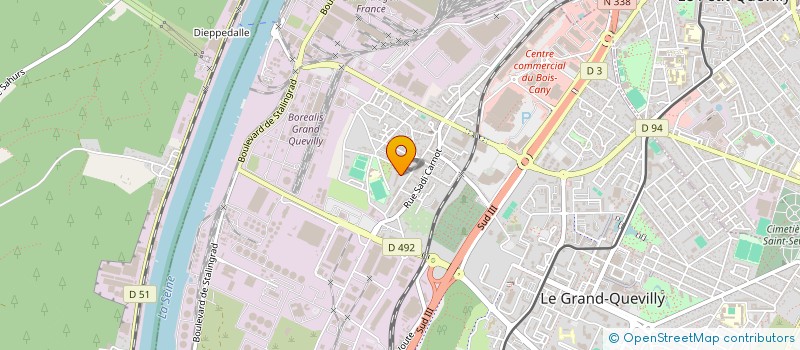 localisation de l'entreprise CENTRE RECHERCHE ARCHEOLOGIQUE HTE NDIE  LE GRAND-QUEVILLY