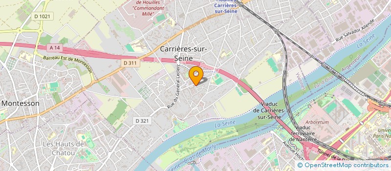 localisation de l'entreprise CENTRE RECHERCHE PEDAGOGIQUE APPLIQUEE à CARRIERES-SUR-SEINE