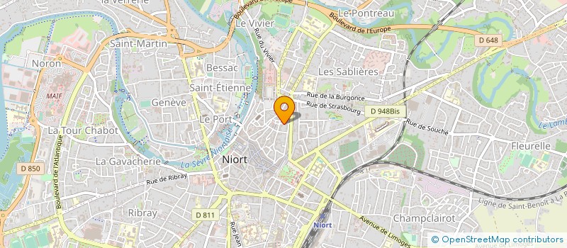 localisation de l'entreprise CENTRE RECHERCHE & PRATIQUE DU YOGA à NIORT