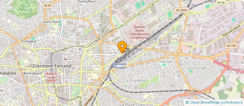 localisation de l'entreprise CENTRE RECHERCHES ET ETUDES ACTIVES  CLERMONT-FERRAND