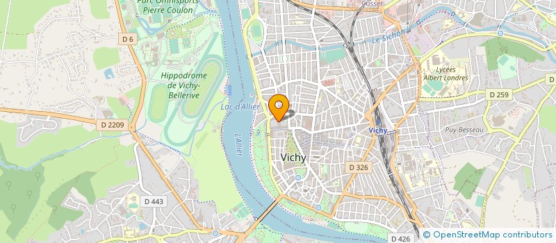 localisation de l'entreprise CENTRE RECHERCHES HYDROLOGIQUES à VICHY