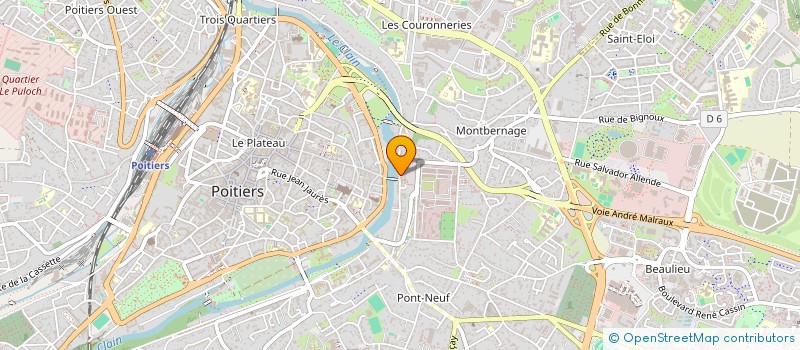 localisation de l'entreprise CENTRE RECHERCHES SOCIALES DU POITOU à POITIERS