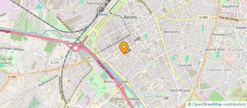 localisation de l'entreprise CENTRE REFLEXIONS ETUDES ENTREPRISES REG à REIMS
