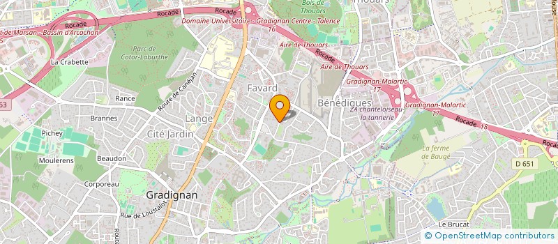 localisation de l'entreprise CENTRE REG AQUITAIN SEJOUR INTERNATION  GRADIGNAN