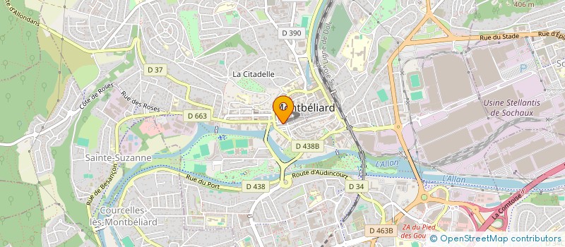 localisation de l'entreprise CENTRE REGIONAL D'OPTIQUE à MONTBELIARD
