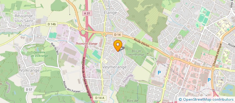 localisation de l'entreprise CENTRE REGIONAL DE FORMATION - REGION LORRAINE  THIONVILLE