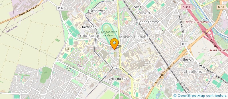 localisation de l'entreprise CENTRE REGIONAL OEUVRES UNIV SCOLAIRES à REIMS