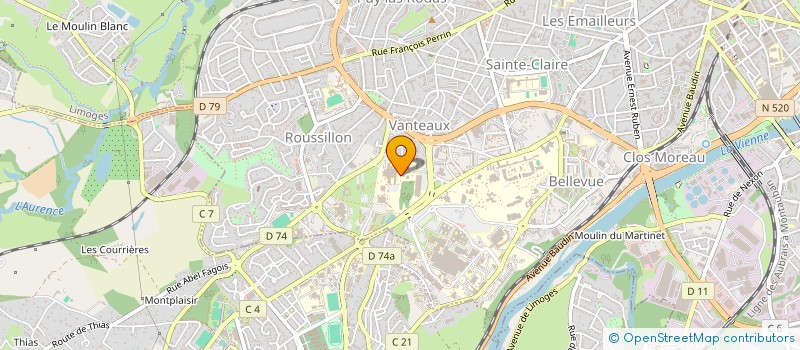 localisation de l'entreprise CENTRE REGIONAL OEUVRES UNIV SCOLAIRES à LIMOGES