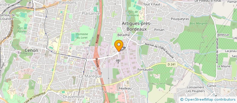 localisation de l'entreprise CENTRE RESSOURCES GPTS EMPLOYEURS DE LA GIRONDE à ARTIGUES-PRES-BORDEAUX