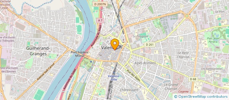 localisation de l'entreprise CENTRE RHONE ALPES D'INGENIERIE SOCIALE SOLIDAIRE ET TERRITORIALE  VALENCE